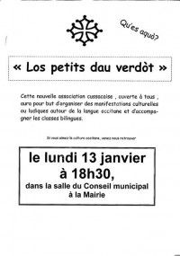Nouvelle Association : Los petits dau verdot