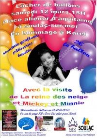 lacher de ballons en hommage a karel