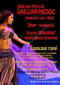 Diner spectacle de Danse Orientale groupe SAHARAN