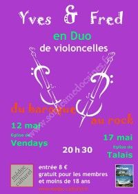 Yves et Fred - Duo de violoncelles du baroque au rock