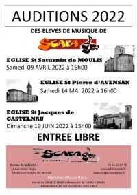 Auditions 2022 des Elèves de Musique de SCAPA