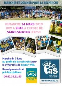 Marche au profit de la recherche pour le Syndrome de Prader-Will