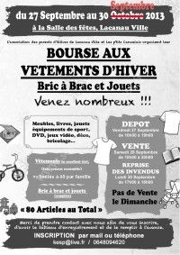 Bourse aux Vêtements d'Hiver - Bric à Brac - Jouets