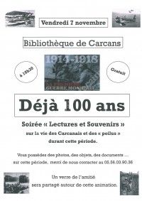 Soirée Lectures et Souvenirs