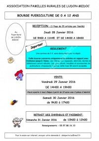 Bourse à la Puéricuture de 0 à 12 ans