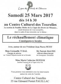 LDH Pauillac-Médoc Le réchauffement climatique Conséquences locales