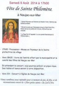 Fête de Sainte Philomène