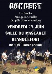 Concert de l'Atelier Musiques Actuelles