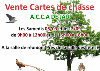 Vente des cartes de chasse