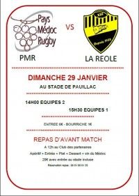 Match de Rugby Pays Médoc Rugby