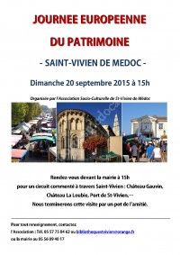 Journées Européennes du Patrimoine 2015