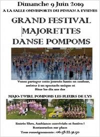 Grand Festival Majorettes Danse Pompoms des Fleurs de Lys