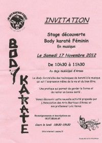 Stage Découverte Body Karaté Féminin