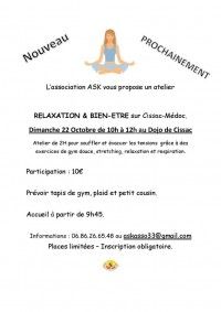 Atelier Relaxation & Bien Etre