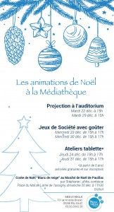 Les Animations de Noël à la Médiathèque