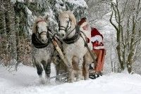 Balade en calèche avec le Père Noël
