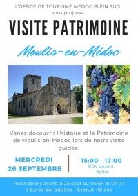 Visite Patrimoine : Moulis-en-Médoc