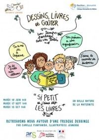 Dessins, livres et goûter