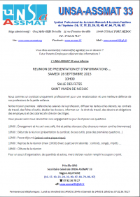 Réunion de Présentation et d'Informations