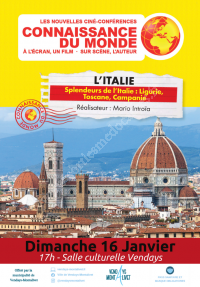 Ciné-Conférence : L'Italie - Splendeurs de l'Italie : Ligurie, Toscane, Campanie