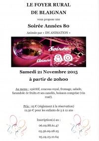 Soirée Années 80