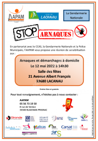 Réunion de Sensibilisation Arnaques et démarchages à domicile