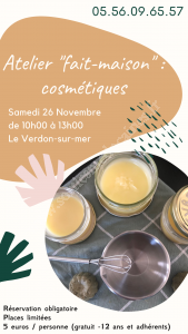 Atelier Fait maison : les cosmétiques