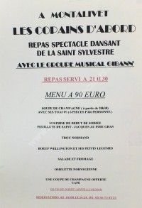 Repas Spectacle Dansant de la Saint-Sylvestre