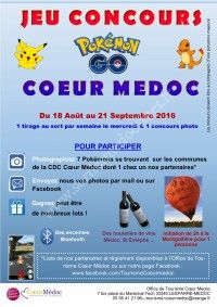 Jeu Concours POKEMON GO Coeur Médoc