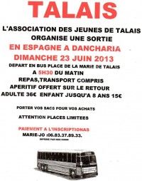 Sortie en Espagne à Dancharia