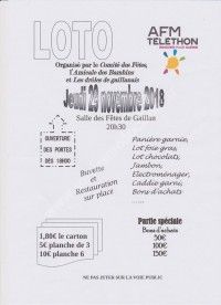 LOTO DU TELETHON 2018