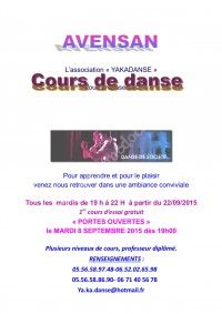COURS DE DANSE