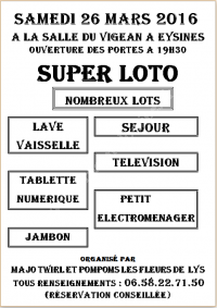 SUPER LOTO DES FLEURS DE LYS