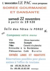 Soirée Gourmande & Dansante