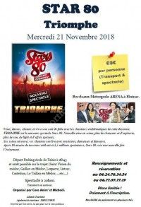Stars 80 Triomphe départ en bus du médoc
