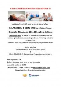 Atelier Relaxation & Bien Etre