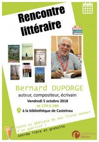 Rencontre Littéraire avec Bernard Duporge