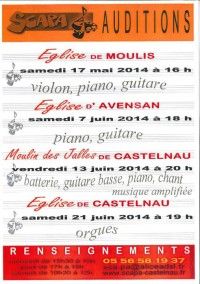 Auditions de Musique Amplifiée - SCAPA