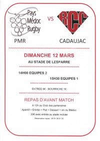 Match de Rugby Pays Médoc Rugby