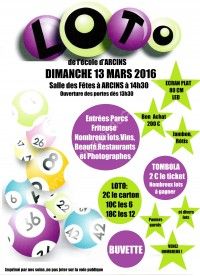 Loto de l'école d'Arcins
