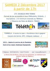 Match de Tennis au profit du Téléthon 2017