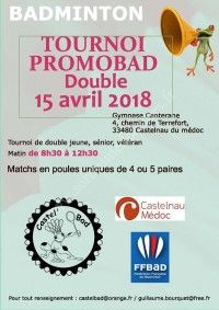 Badminton - Tournoi Promobad Double