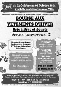 Bourse aux Vêtements d'Hiver - Bric à Brac - Jouets