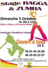 Cocarde gym et forme Stage Ragga et zumba