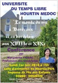Conférence : Le monde du vin à Bordeaux et en Bordelais aux XVIIIe et XIXe