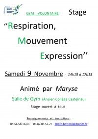 Stage de Gym Volontaire