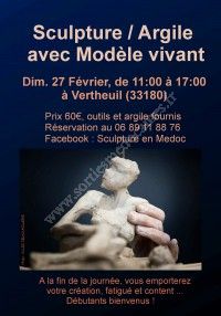 Atelier modelage modèle vivant