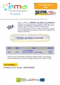 Information-Conseil sur la Validation de Acquis de l'Expérience