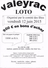 Loto du comité des fêtes de Valeyrac