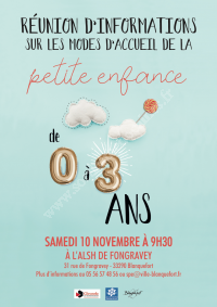 Réunion d'informations sur les modes d'accueil de la petite enfance